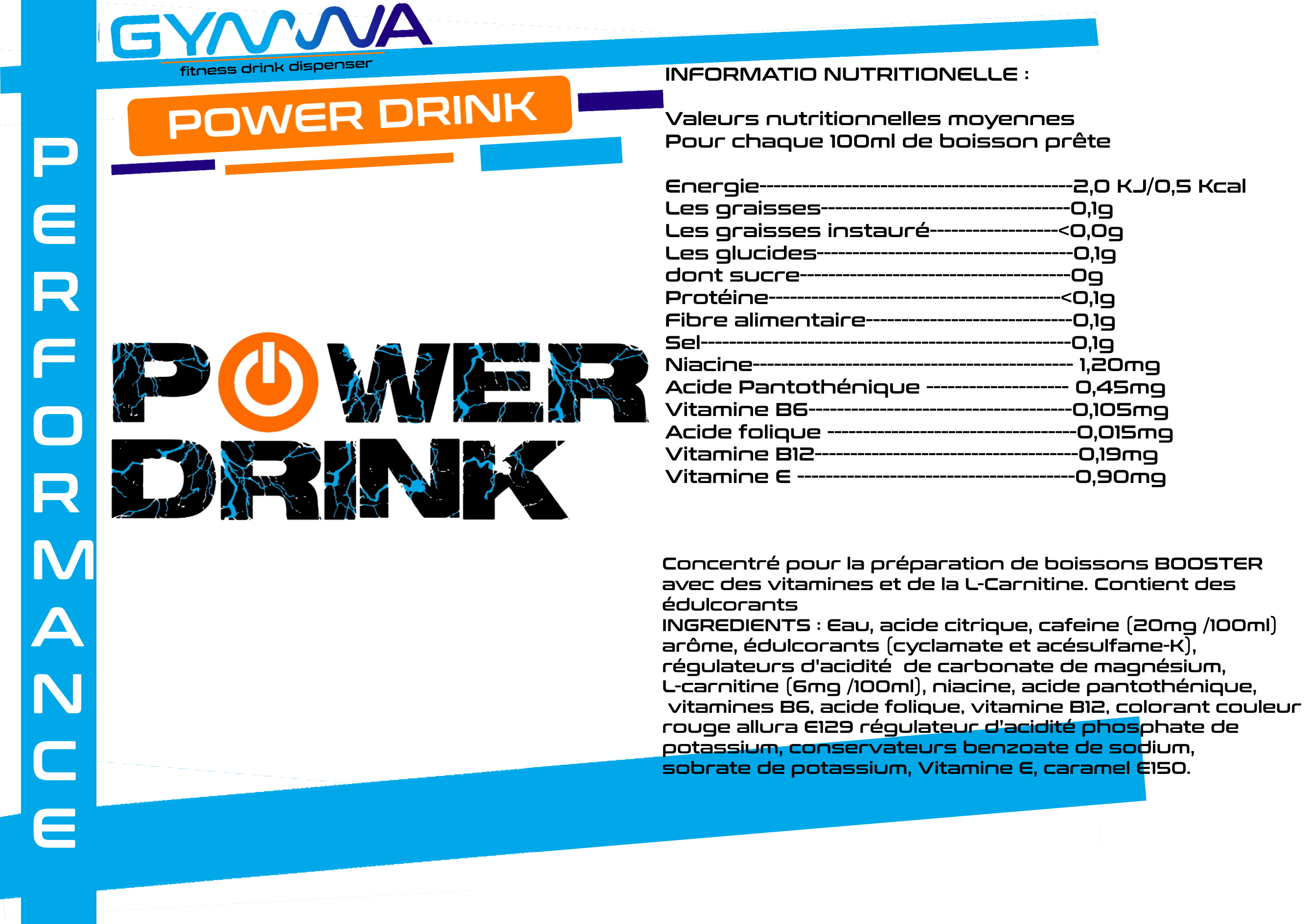 Composition Power Drink